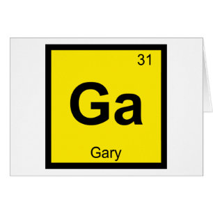 Ga - Gary Indiana Scheikunde Periodiek Systeem Sym