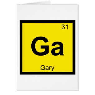 Ga - Gary Indiana Scheikunde Periodiek Systeem Sym