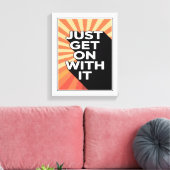 Ga gewoon door met het Inspirerend Motivatie Canvas Afdruk (Insitu (Woonkamer))