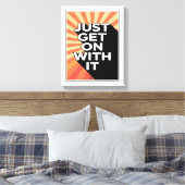 Ga gewoon door met het Inspirerend Motivatie Canvas Afdruk (Insitu (Slaapkamer))