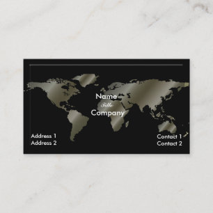 Ga Globale /zilver business kaart Visitekaartje