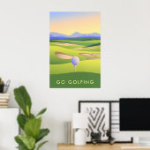 Ga Golfen Reisposter Poster (Thuiskantoor)