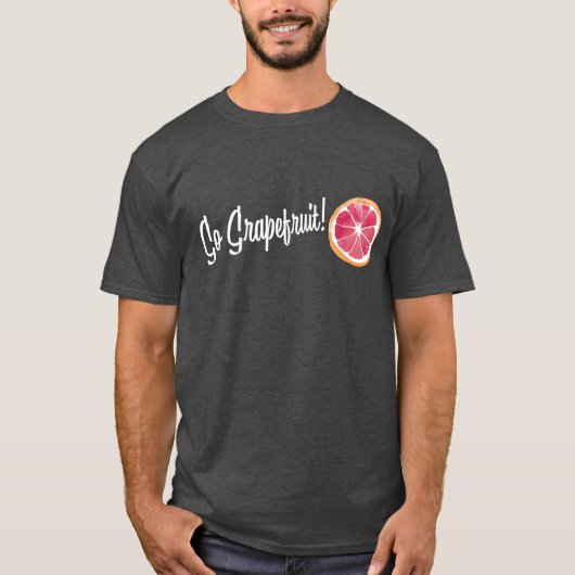 Ga Grapefruit! Grijs T-Shirt (Voorkant)
