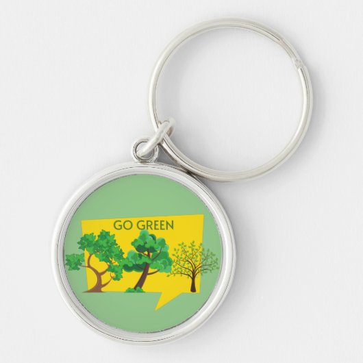 Ga groen, bespaar de planeet. sleutelhanger (Voorkant)