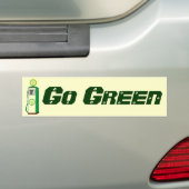 Ga Groen Bumpersticker (Op auto)