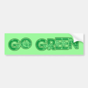 Ga groen bumpersticker