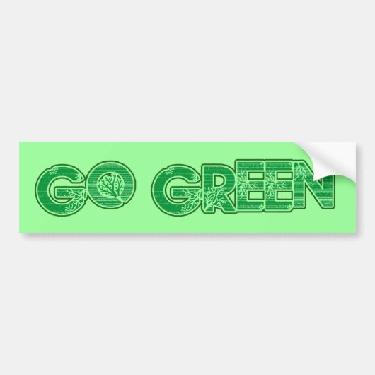 Ga groen bumpersticker (Voorkant)