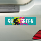 Ga Groen Bumpersticker (Op auto)
