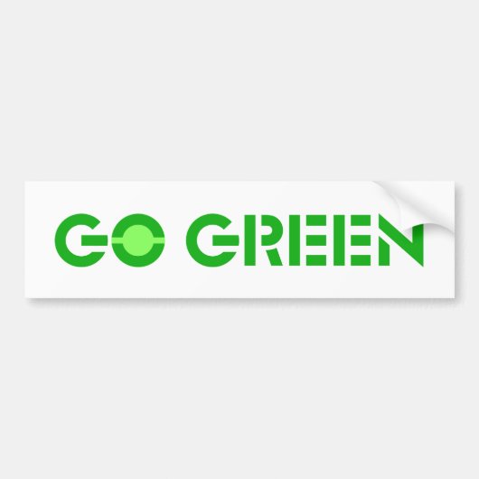 Ga groen bumpersticker (Voorkant)