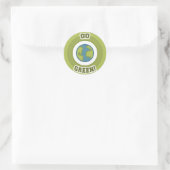 Ga groen! embleem ronde sticker (Tas)