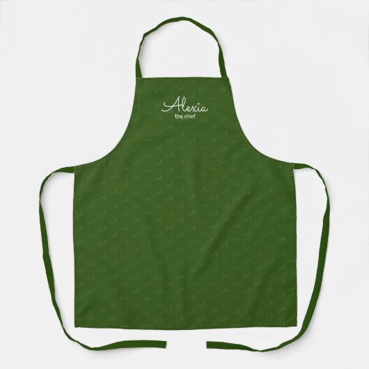 Ga groen koken schort (Voorkant)