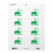Ga Groen ~ Rijd Elektrische Auto's Etiket (Full Sheet)