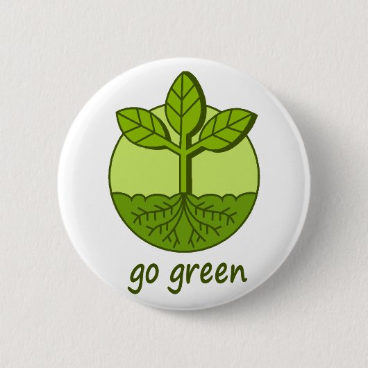 Ga Groen Ronde Button 5,7 Cm (Voorkant)