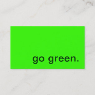 Ga groen. visitekaartje