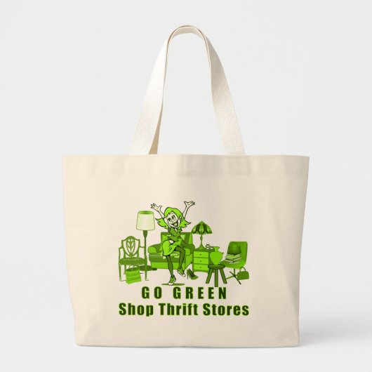 Ga groene winkels met drijvende rift kopen Winkelt Grote Tote Bag (Voorkant)