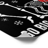 Ga groot of ga naar huis grappig skelet en hond ke poster (Hoek)