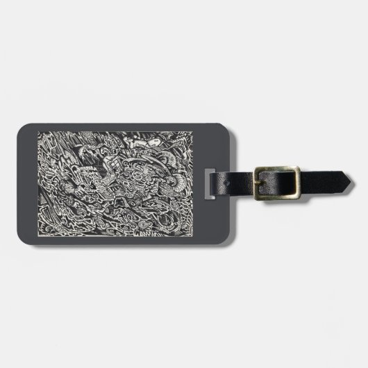 Ga, het Bagagelabel van het Man van de Microdot in (Voorkant horizontaal)