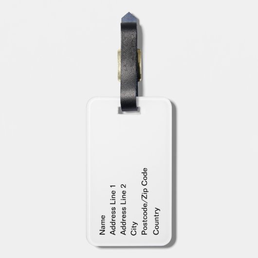 Ga, het Bagagelabel van het Man van de Microdot in (Achterkant verticaal)