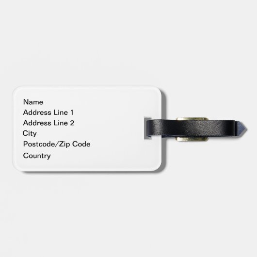 Ga, het Bagagelabel van het Man van de Microdot in (Achterkant horizontaal)