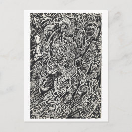 Ga, het Man van de Microdot in Briefkaart