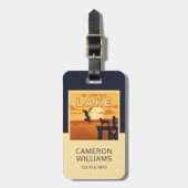 Ga in een meer springen bagagelabel (Voorkant verticaal)