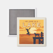 Ga in een meer springen magneet (Voorkant / Achterkant)