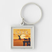 Ga in een meer springen sleutelhanger (Voorkant)