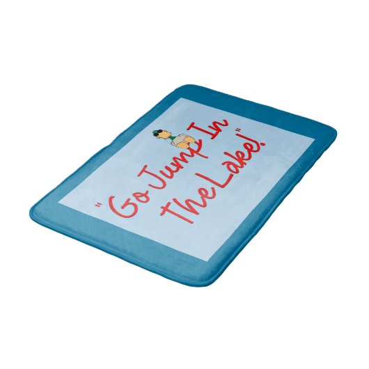 "Ga in het meer springen!" Badmat (Gekanteld)