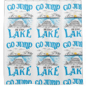 Ga in het meer springen douchegordijn (Voorkant)