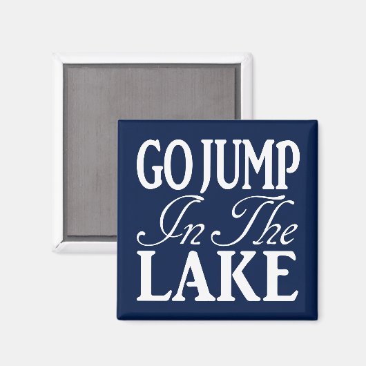Ga in het meer springen magneet (Voorkant / Achterkant)