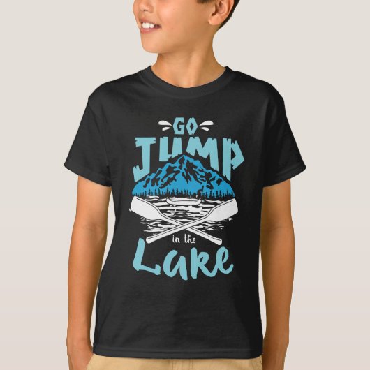 Ga in het meer springen t-shirt (Voorkant)