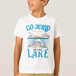Ga in het meer springen t-shirt