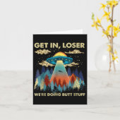 Ga in Loser Alien Ufo Funny, maar dat was maar een Kaart (Gele Bloem)