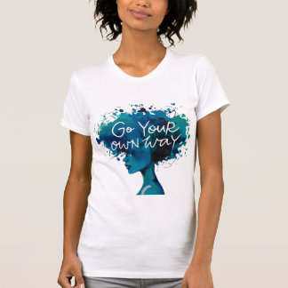 Ga je eigen weg - Empowering Blue Abstract Art T-shirt