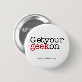 Ga je gang ronde button 5,7 cm (Voorkant /achterkant)