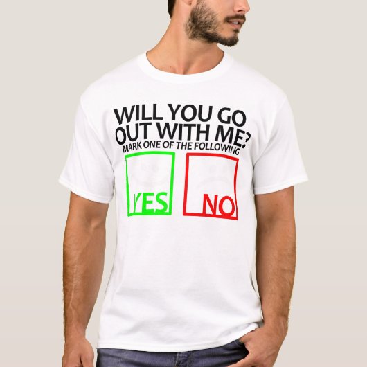GA JE MET ME UIT? T-SHIRT (Voorkant)