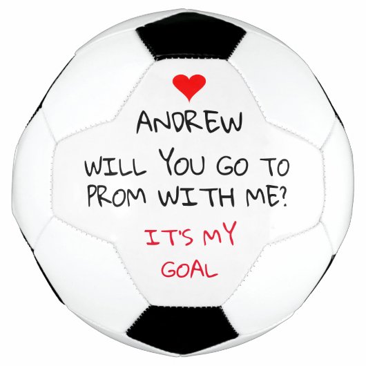 Ga je naar het bal met mij gepersonaliseerde verzo voetbal (Voorkant)