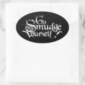 Ga je zelf dempen ovale sticker (Tas)