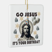 Ga Jezus en je verjaardag Keramisch Ornament (Rechts)
