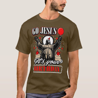 Ga Jezus en je verjaardagsvakantiefeest T-shirt