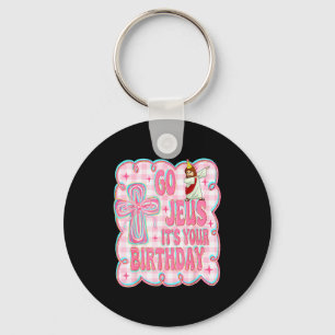 Ga Jezus het is je verjaardag Cute Bow Sweater Fun Sleutelhanger