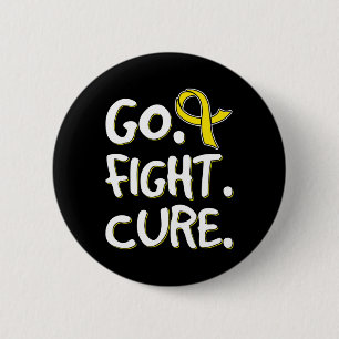 Ga Kanker Bij Kinderen Bestrijden Gouden Lintje Ronde Button 5,7 Cm