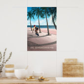 Ga Longboarden Reisposter Poster (Keuken)