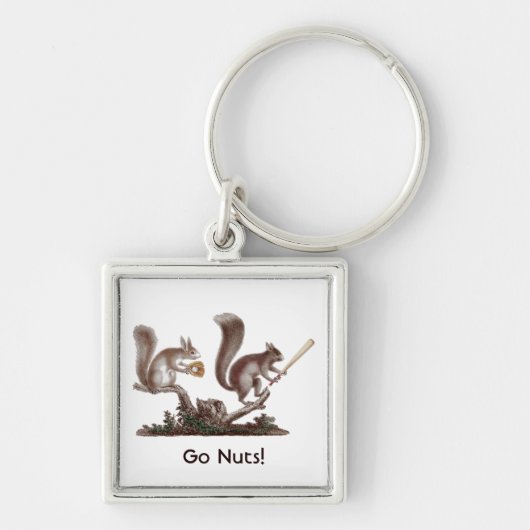 Ga maar. Funny Rally Squirrel Sleutelhanger (Voorkant)