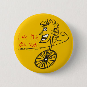 Ga man fietsen naar de knop man ronde button 5,7 cm