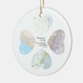 Ga met al je hart keramisch ornament (Links)