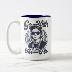 Ga met de flow Florence Nightingale Hip Hop Retro Tweekleurige Koffiemok