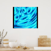 GA MET DE STROOM!! (Ice Blue) Poster (Keuken)