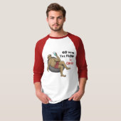 Ga met de Stroom in Shirt Chico Raglan (Voorkant volledig)