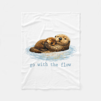 Ga met de stroom mee Zeotter Moederdag Fleece Deken